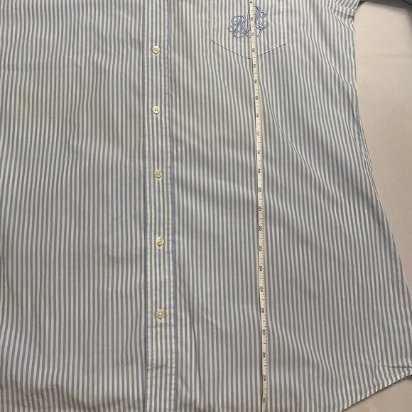 Lauren Ralph Lauren Mens S/M Button Down Shirt Striped Embroider Logo Rare - Picture 7 of 13